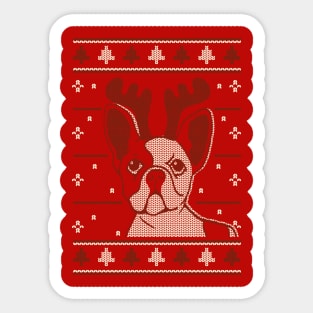 Xmas French bulldog Sticker